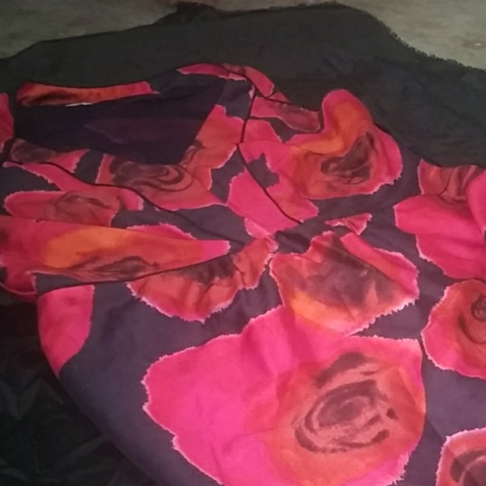 Rachel roy size ten floral dress side zipper